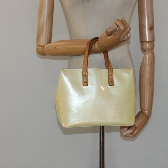 LOUIS VUITTON Monogram Vernis Reade PM Hand Bag Perle - Picture 13 of 15